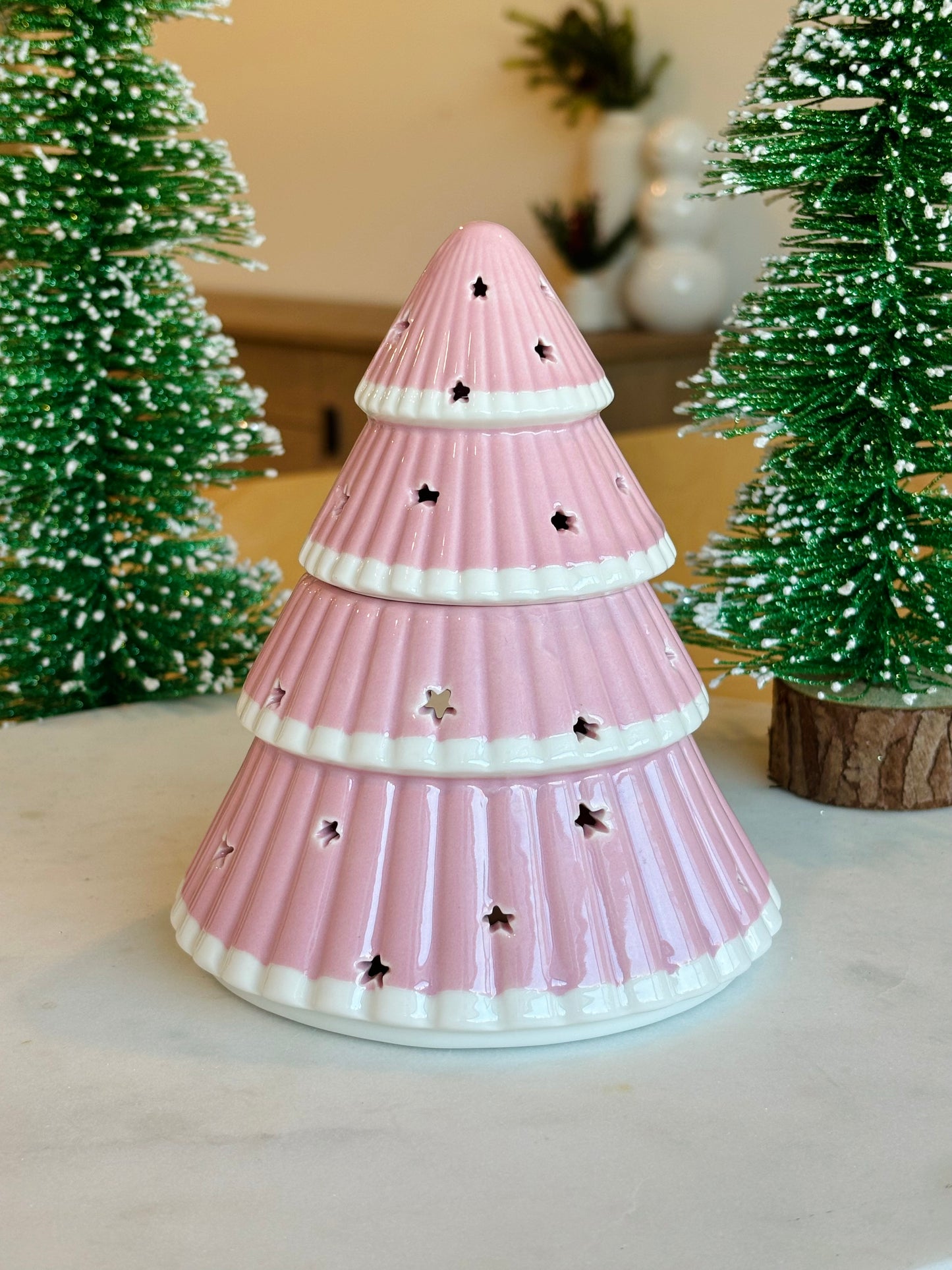 Pink Christmas Tree Wax Warmer