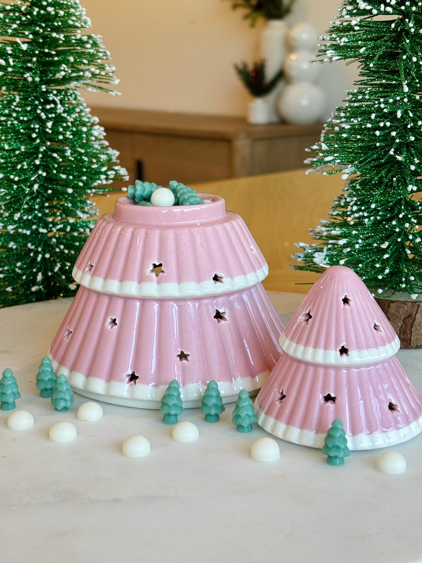 Pink Christmas Tree Wax Warmer