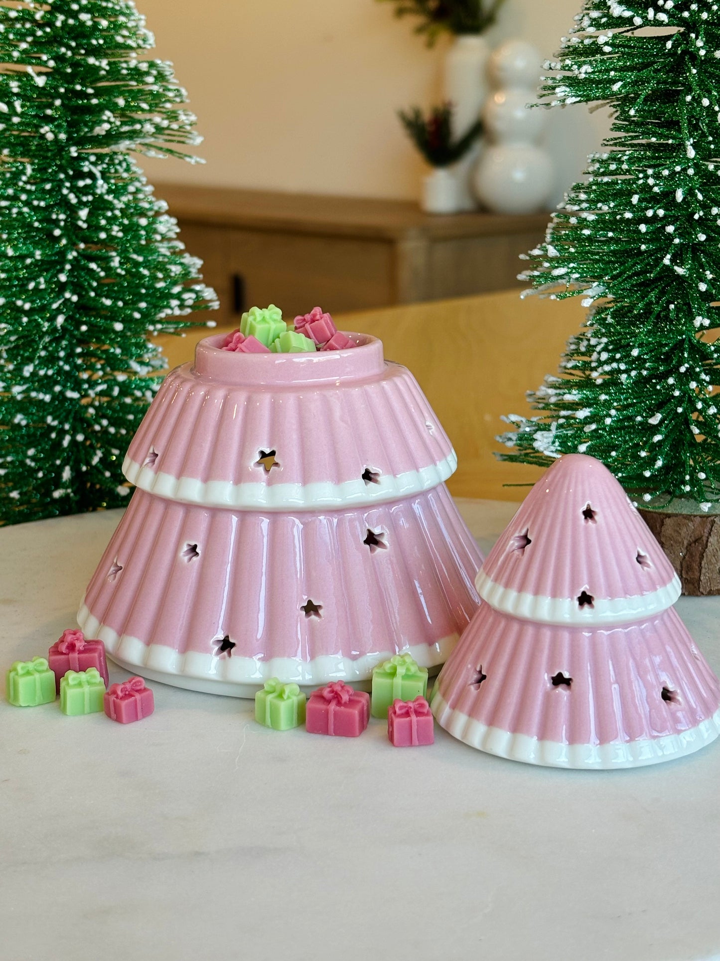 Pink Christmas Tree Wax Warmer