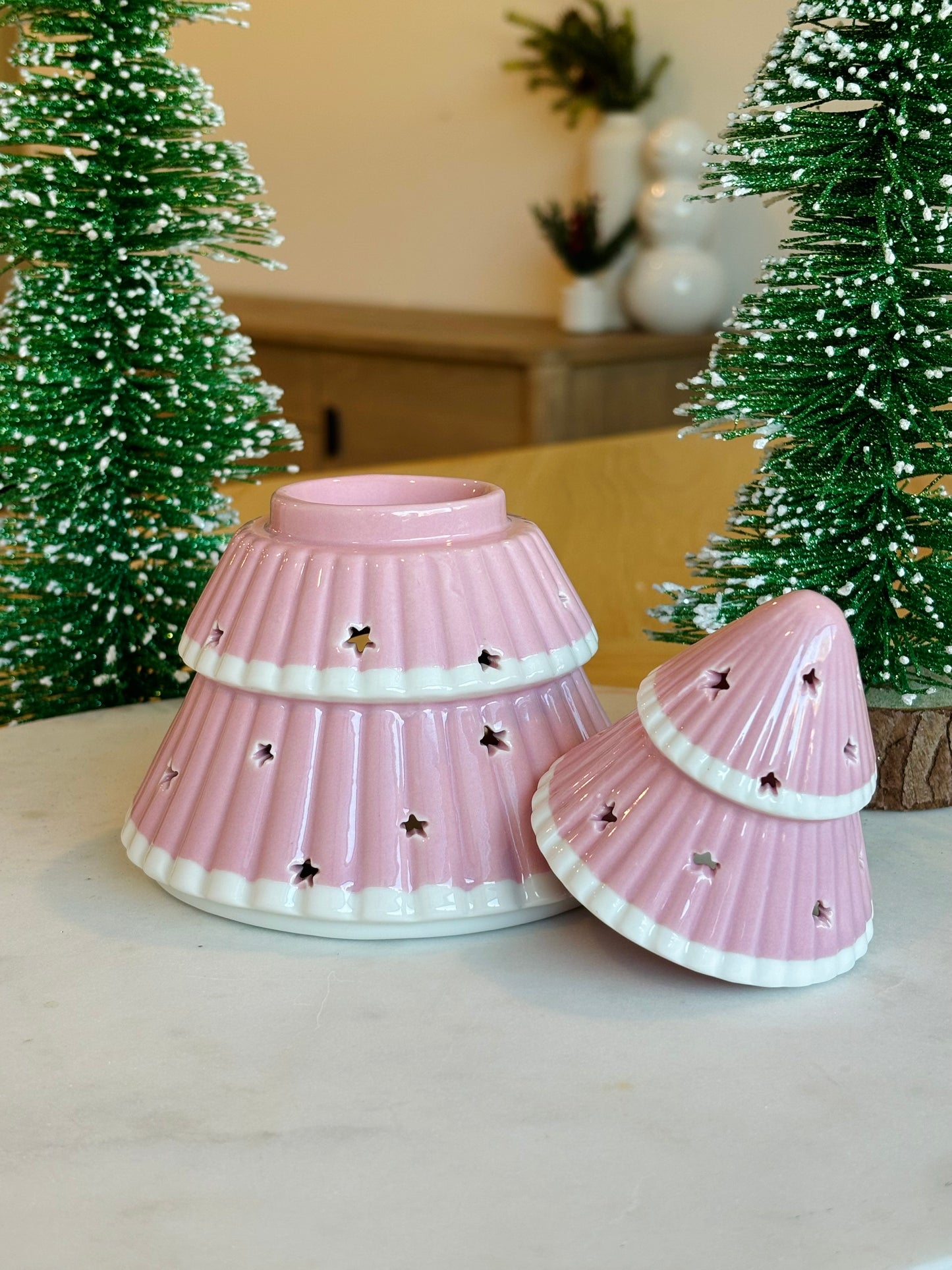 Pink Christmas Tree Wax Warmer