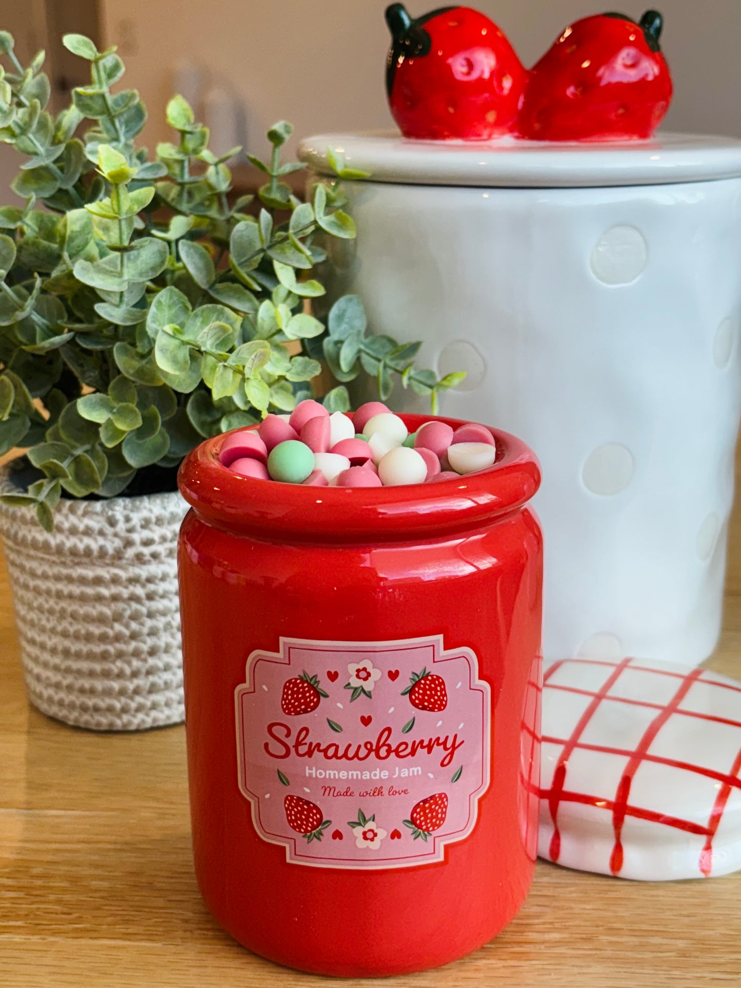 Strawberry Jam Jar Wax Warmer