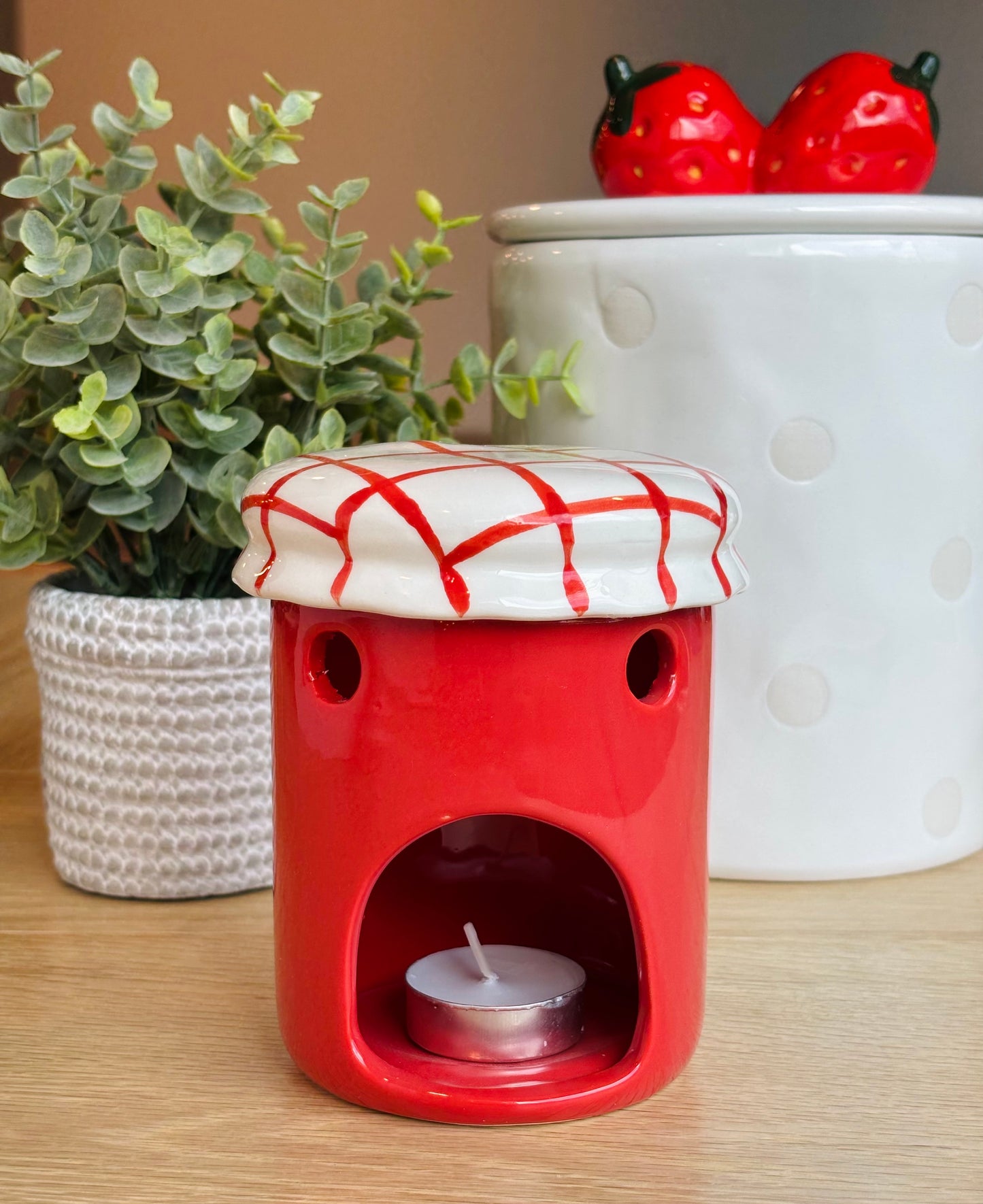 Strawberry Jam Jar Wax Warmer