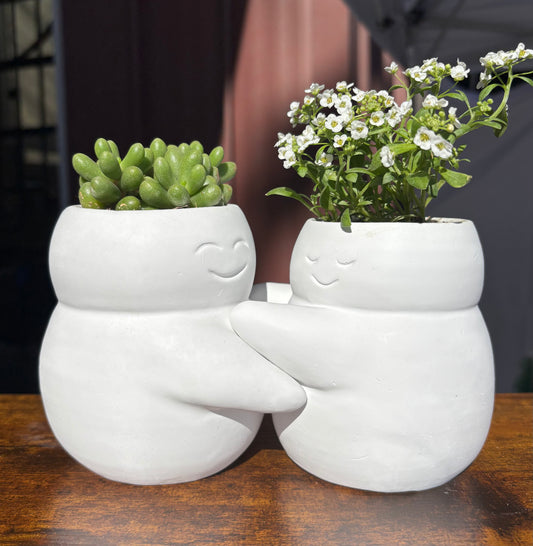 Hugging Couple Planters