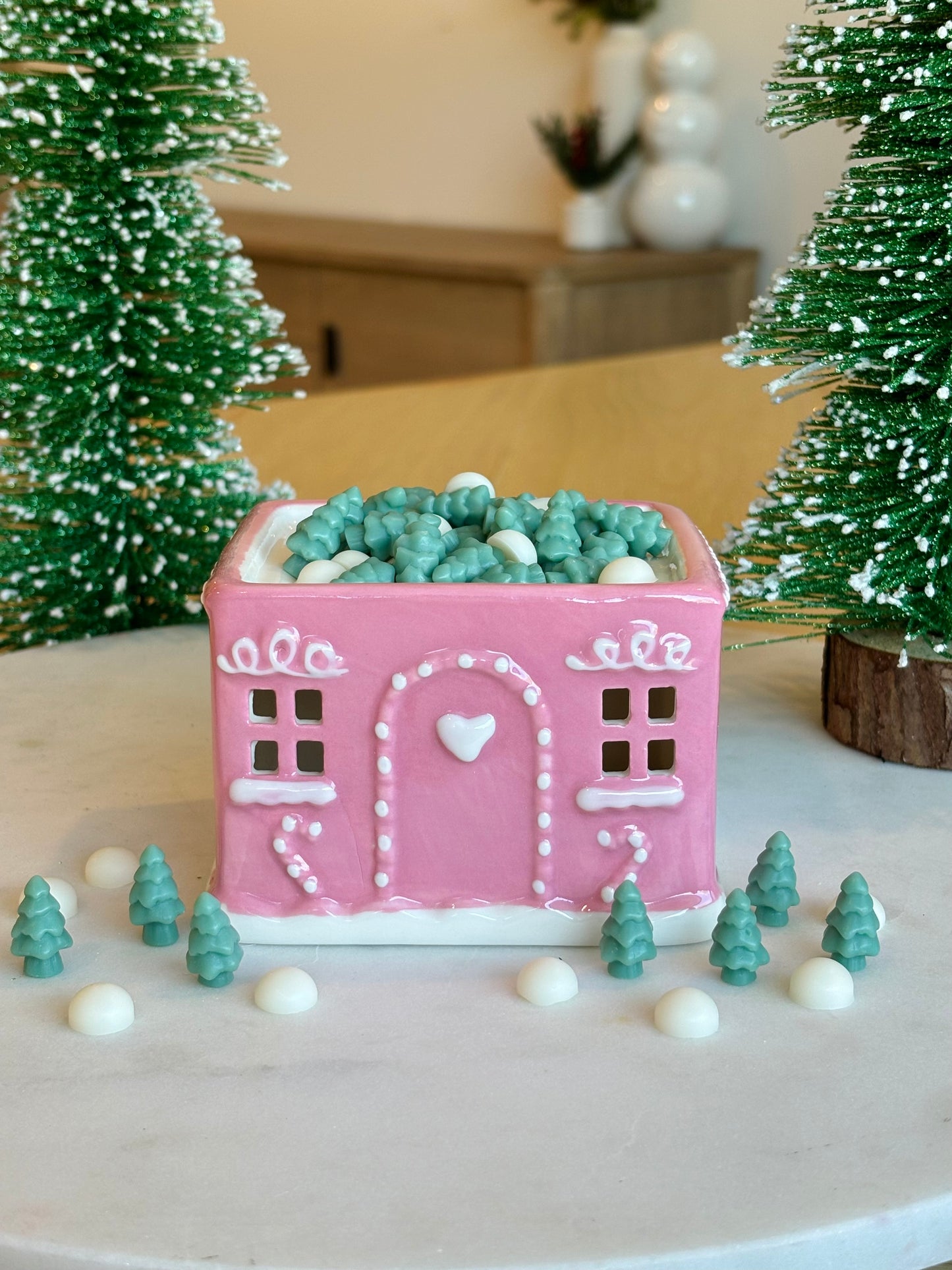 Pink Gingerbread House Wax Warmer