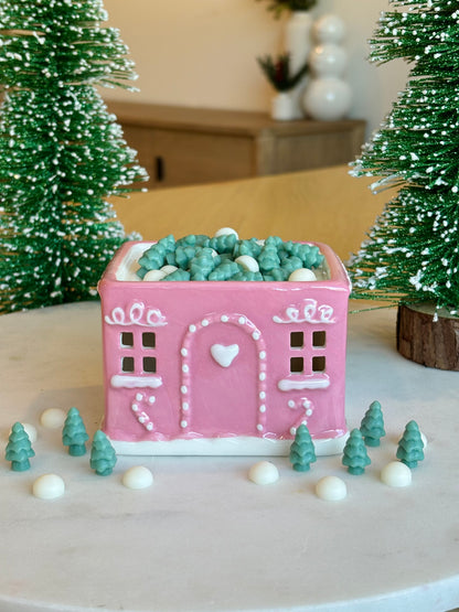 Pink Gingerbread House Wax Warmer
