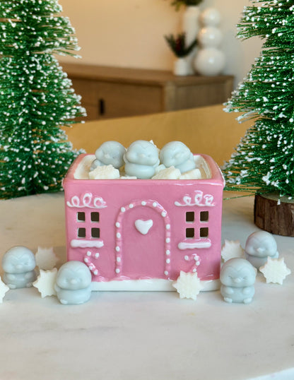 Pink Gingerbread House Wax Warmer