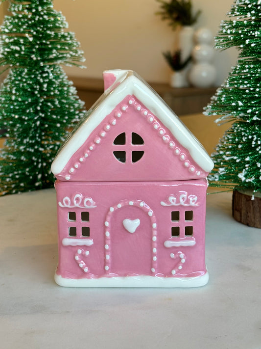 Pink Gingerbread House Wax Warmer